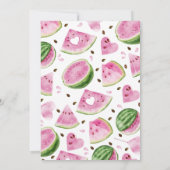 Invitation Baby shower de pastèque rose (Dos)