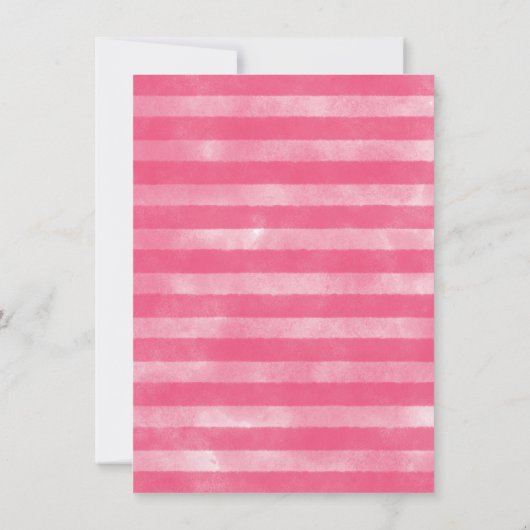 Invitation Baby shower de pastèque rose tropicale (Dos)