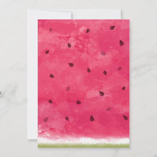 Invitation Baby shower de pastèque tropicale (Dos)