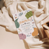 Invitation Baby shower de patchs Citrouille Automne