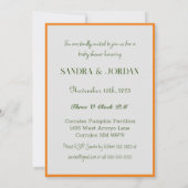 Invitation Baby shower de patchs couleur Citrouille aquarelle (Dos)