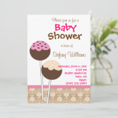 Invitation Baby shower de pâtisseries (Debout devant)