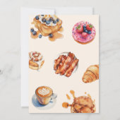 Invitation Baby shower de pâtisseries de pain pour bébés Brun (Dos)