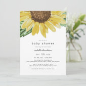 Invitation BABY SHOWER de pays de tournesol rustique EMMA (Debout devant)