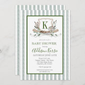 Invitation Baby shower de pêche (Devant / Derrière)