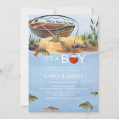 Invitation Baby shower de pêche (Devant)