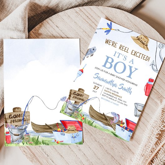 Invitation Baby shower de pêche
