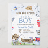 Invitation Baby shower de pêche (Devant)