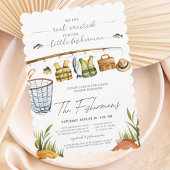 Invitation Baby shower de pêche à l'aquarelle Excitée Reel