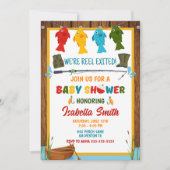 Invitation Baby shower de pêche modifiable (Devant)
