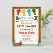 Invitation Baby shower de pêche modifiable (Debout devant)