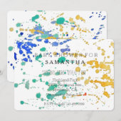 Invitation baby shower de peinture à l'aquarelle (Devant / Derrière)