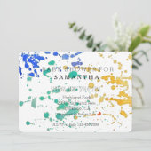 Invitation baby shower de peinture à l'aquarelle (Debout devant)