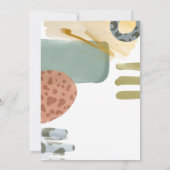 Invitation Baby shower de peinture Poster de animal d'aquarel (Dos)