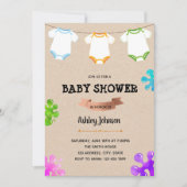 Invitation Baby shower de peinture sur place (Devant)