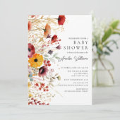 Invitation Baby shower de perfection pétale (Debout devant)