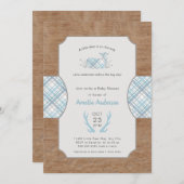 Invitation Baby shower de petit cerf (Devant / Derrière)