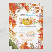 Invitation Baby shower de petit Citrouille Fall Bo (Devant / Derrière)