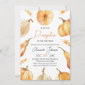 Invitation Baby shower de petit Citrouille rustique neutre pa (Devant)