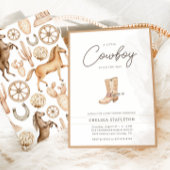 Invitation Baby Shower de petit cow-boy western rodeo