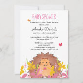 Invitation Baby shower de petit hérisson mignon (Devant)