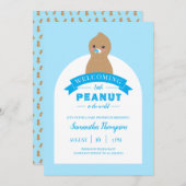 Invitation Baby shower de Petite Arachide (Devant / Derrière)