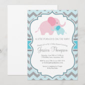 Invitation Baby shower de Petite Arachide (Devant / Derrière)