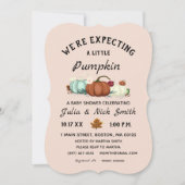 Invitation Baby shower de petite fille Citrouille (Devant)