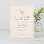 Invitation Baby shower de petite fille d'oie (Debout devant)