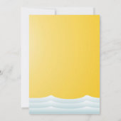 Invitation Baby shower de petite fille surfer (Dos)