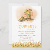 Invitation Baby shower de petites bottes de cow-bo (Devant)