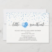 Invitation Baby shower de petits coeurs amoureux (Devant)