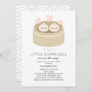 Invitation Baby shower de petits jumeaux jetables
