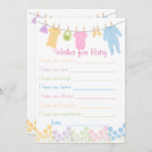 Invitation Baby shower De Petits Vêtements Pour Jeu De Bébé (Devant / Derrière)