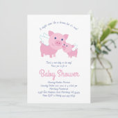 Invitation Baby shower de petits volants (Debout devant)
