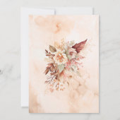 Invitation Baby shower de phare rose Boho Floral (Dos)