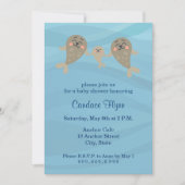 Invitation Baby shower de phoques (Devant)