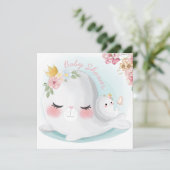 Invitation Baby shower de phoques (Debout devant)