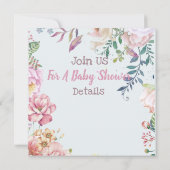 Invitation Baby shower de phoques (Dos)