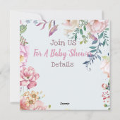 Invitation Baby shower de phoques (Dos)