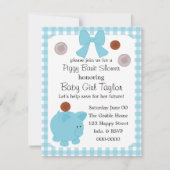 Invitation Baby shower de Piggy Bank (Devant)