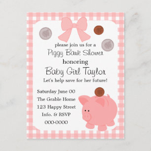 Invitation Baby shower de Piggy Bank