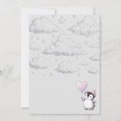 Invitation Baby shower de pingouin (Dos)