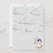 Invitation Baby shower de pingouin (Dos)