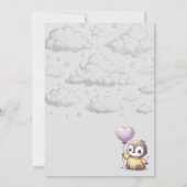 Invitation Baby shower de pingouin (Dos)