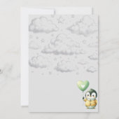 Invitation Baby shower de pingouin (Dos)