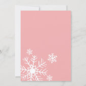 Invitation Baby shower de pingouin d'hiver rose (Dos)