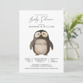 Invitation Baby shower de pingouin mignon (Debout devant)