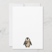Invitation Baby shower de pingouin mignon (Dos)