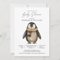 Baby shower de pingouin mignon